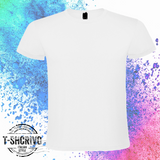 t-shirt bianca mezza manica da personalizzare