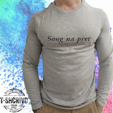T-shirt Song na pret Manica lunga
