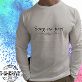 T-shirt Song na pret Manica lunga